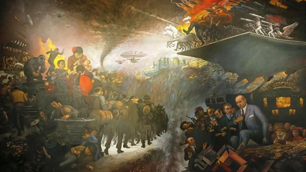 Inquietante reflejo 1 Óleo titulado Apocalipsis